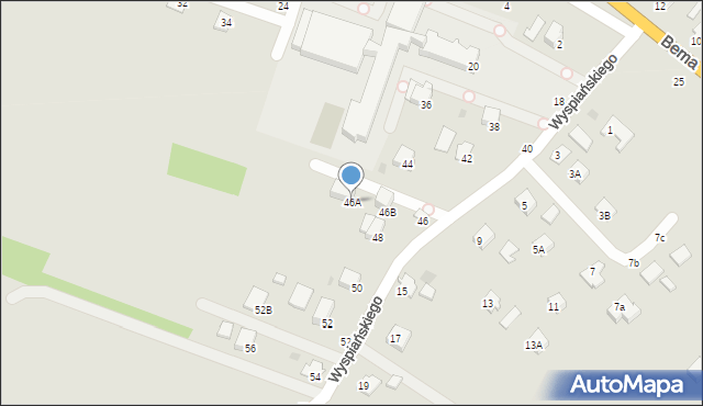 Krosno, Wyspiańskiego Stanisława, 46A, mapa Krosna