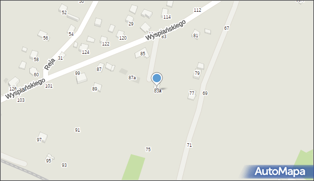 Krosno, Wyspiańskiego Stanisława, 83a, mapa Krosna