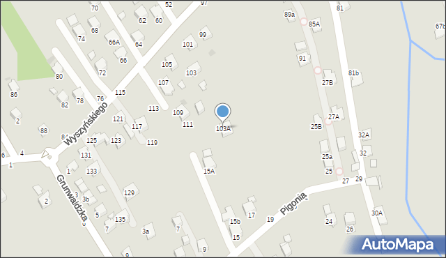 Krosno, Wyszyńskiego Stefana, ks. kard., 103A, mapa Krosna