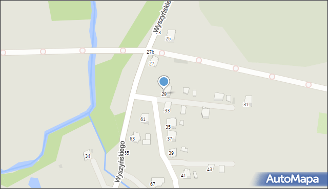 Krosno, Wyszyńskiego Stefana, ks. kard., 29, mapa Krosna