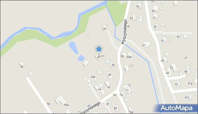 Krosno, Wyszyńskiego Stefana, ks. kard., 40, mapa Krosna