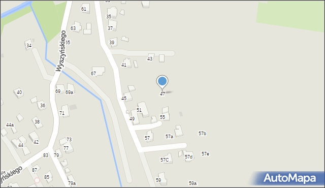 Krosno, Wyszyńskiego Stefana, ks. kard., 47, mapa Krosna