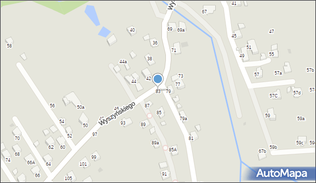 Krosno, Wyszyńskiego Stefana, ks. kard., 83, mapa Krosna