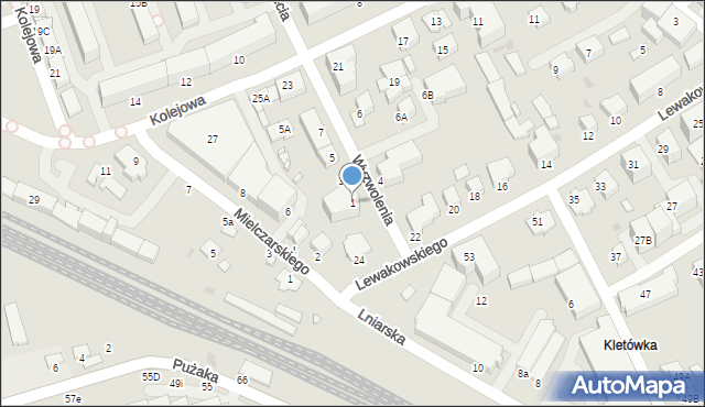 Krosno, Wyzwolenia, 1, mapa Krosna