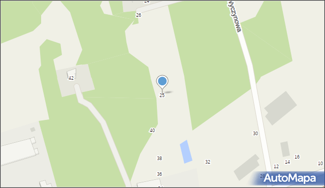 Kruszyn Krajeński, Wyczynowa, 25, mapa Kruszyn Krajeński