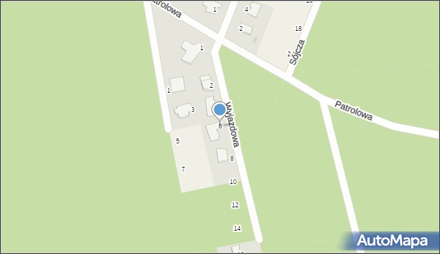 Kruszyn Krajeński, Wyjazdowa, 6, mapa Kruszyn Krajeński