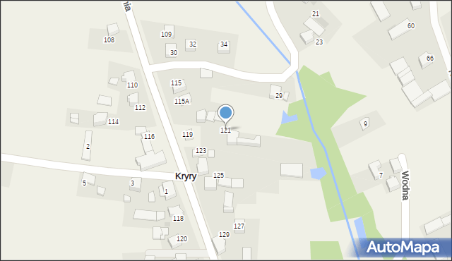 Kryry, Wyzwolenia, 121, mapa Kryry