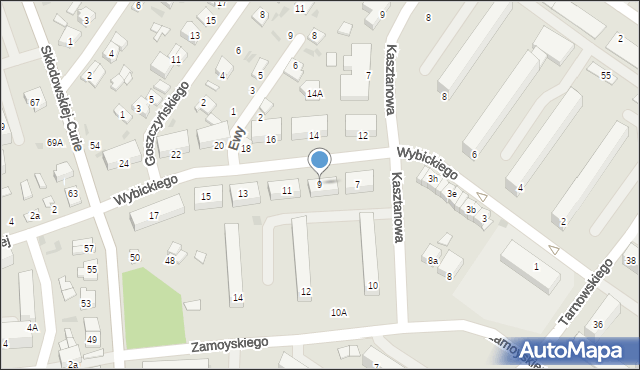 Kutno, Wybickiego Józefa, gen., 9, mapa Kutno