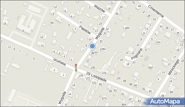 Kutno, Wygoda, 26, mapa Kutno