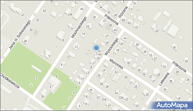 Kutno, Wysockiego, 19A, mapa Kutno