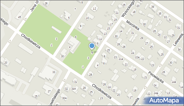 Kutno, Wysockiego, 5, mapa Kutno