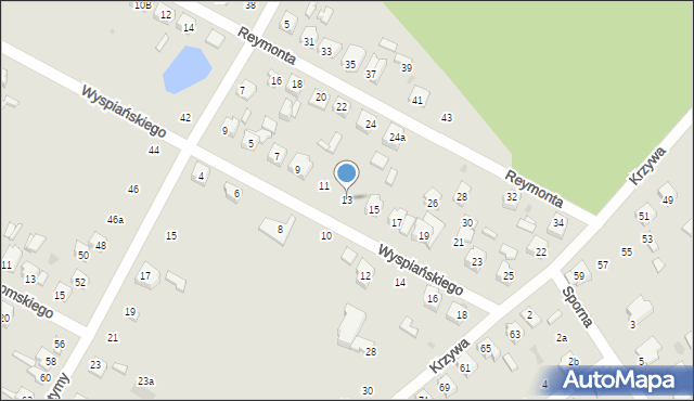 Kutno, Wyspiańskiego Stanisława, 13, mapa Kutno