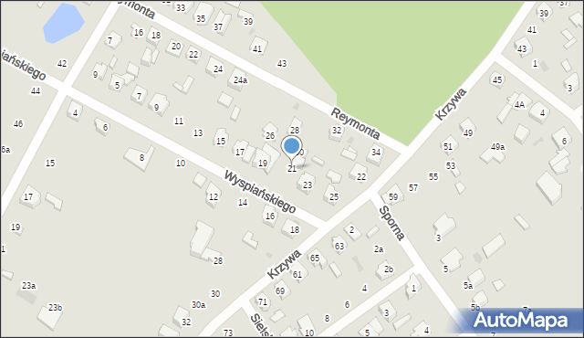 Kutno, Wyspiańskiego Stanisława, 21, mapa Kutno