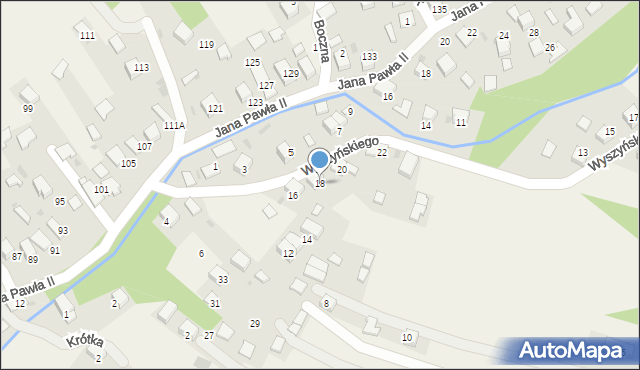 Kwaczała, Wyszyńskiego Stefana, ks. prym. kard., 18, mapa Kwaczała