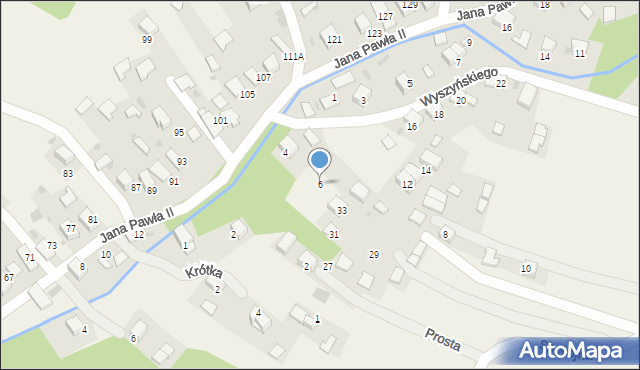 Kwaczała, Wyszyńskiego Stefana, ks. prym. kard., 6, mapa Kwaczała
