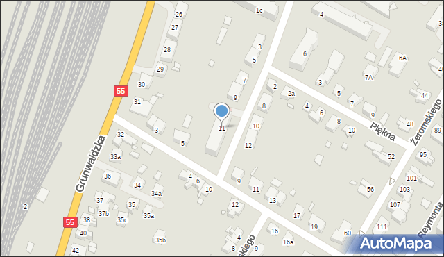 Kwidzyn, Wybickiego Józefa, gen., 11, mapa Kwidzyn