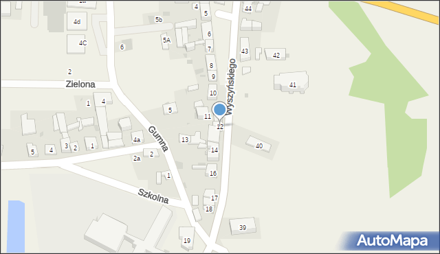 Kwilcz, Wyszyńskiego Stefana, ks. kard., 12, mapa Kwilcz