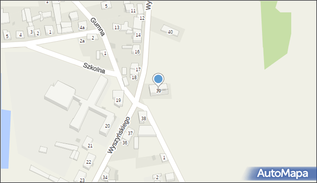 Kwilcz, Wyszyńskiego Stefana, ks. kard., 39, mapa Kwilcz