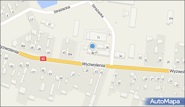 Ładzice, Wyzwolenia, 38, mapa Ładzice