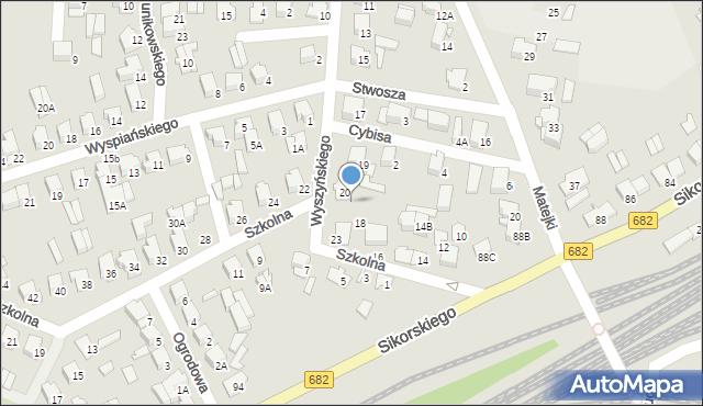 Łapy, Wyszyńskiego Stefana, ks. kard., 21, mapa Łapy