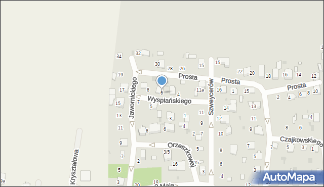 Łask, Wyspiańskiego Stanisława, 6, mapa Łask