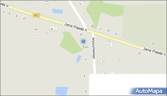 Łaszczów, Wyszyńskiego Stefana, ks. kard., 2, mapa Łaszczów