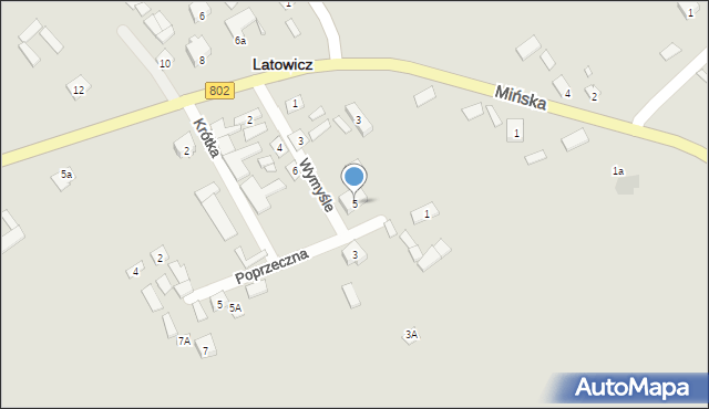 Latowicz, Wymyśle, 5, mapa Latowicz