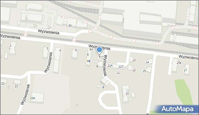 Łaziska Górne, Wyzwolenia, 7, mapa Łaziska Górne