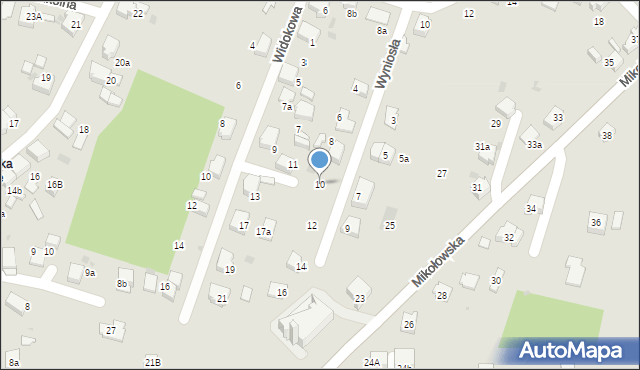 Łaziska Górne, Wyniosła, 10, mapa Łaziska Górne