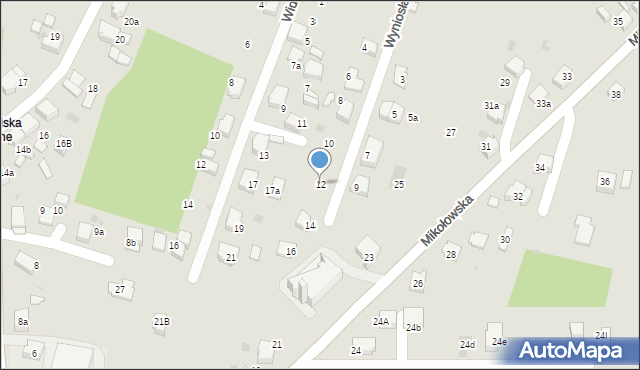 Łaziska Górne, Wyniosła, 12, mapa Łaziska Górne