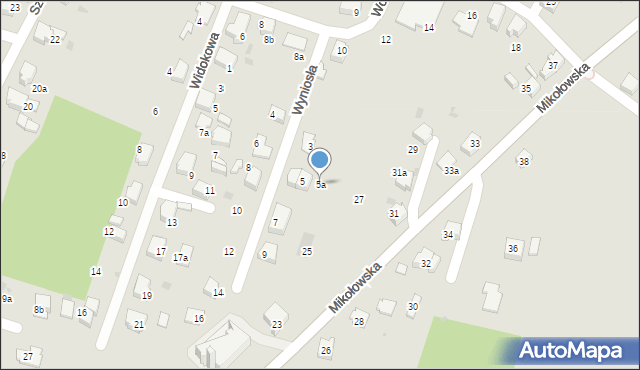 Łaziska Górne, Wyniosła, 5a, mapa Łaziska Górne