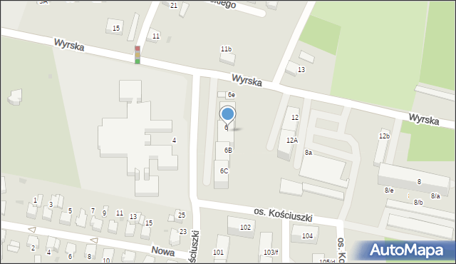 Łaziska Górne, Wyrska, 6A, mapa Łaziska Górne