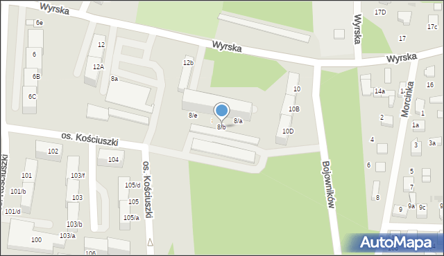 Łaziska Górne, Wyrska, 8/b, mapa Łaziska Górne