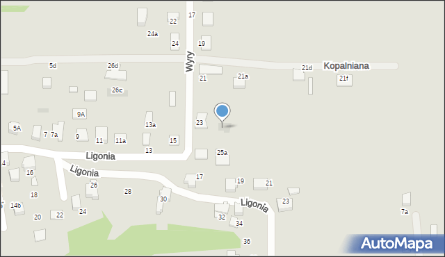 Łaziska Górne, Wyry Pawła, 23a, mapa Łaziska Górne