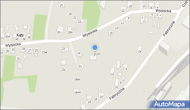 Łazy, Wysocka, 17, mapa Łazy