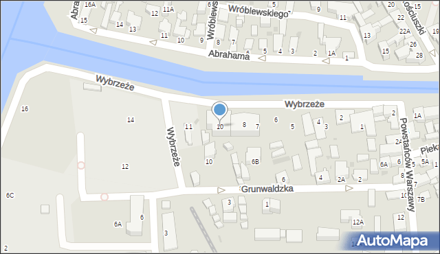 Łeba, Wybrzeże, 10, mapa Łeba