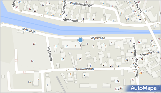 Łeba, Wybrzeże, 7, mapa Łeba