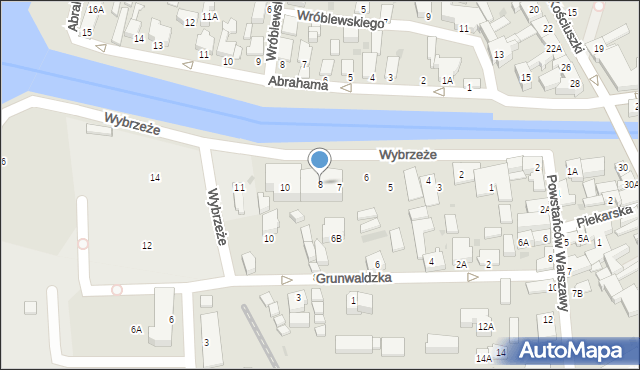 Łeba, Wybrzeże, 8, mapa Łeba