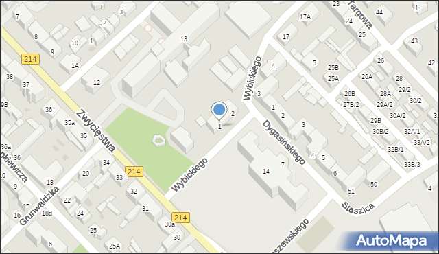 Lębork, Wybickiego Józefa, gen., 1, mapa Lębork