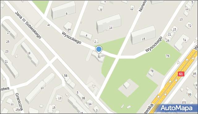 Legionowo, Wysockiego Piotra, 31, mapa Legionowo