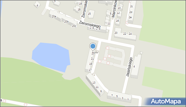 Legnica, Wybickiego Józefa, gen., 23, mapa Legnicy