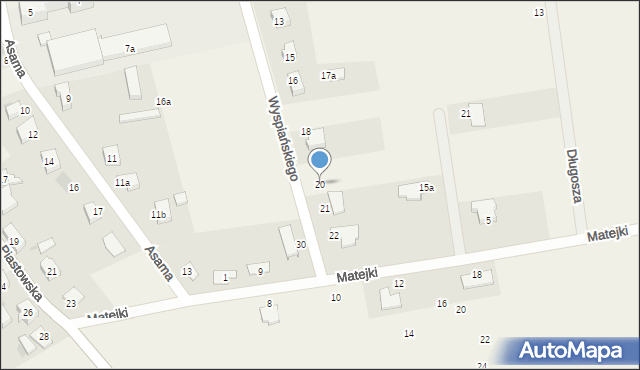 Legnickie Pole, Wyspiańskiego Stanisława, 20, mapa Legnickie Pole