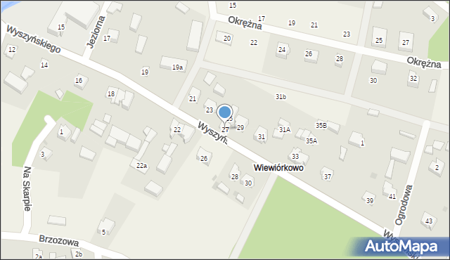 Leśno, Wyszyńskiego Stefana, ks. kard., 27, mapa Leśno