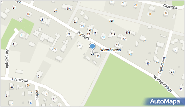 Leśno, Wyszyńskiego Stefana, ks. kard., 28, mapa Leśno