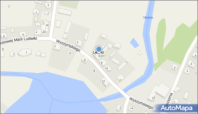 Leśno, Wyszyńskiego Stefana, ks. kard., 7, mapa Leśno
