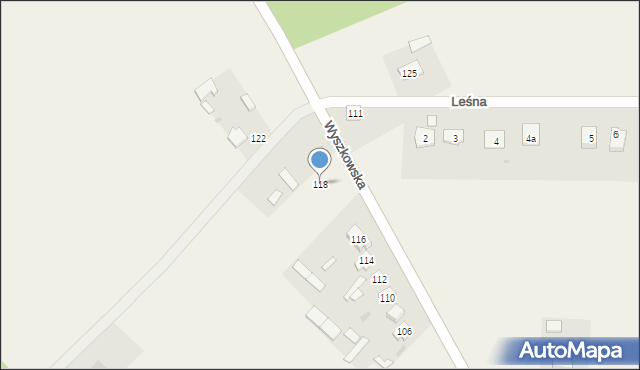 Leszczydół-Nowiny, Wyszkowska, 118, mapa Leszczydół-Nowiny