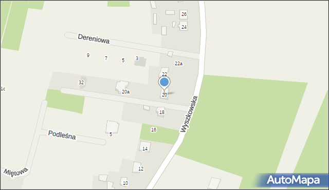 Leszczydół-Nowiny, Wyszkowska, 20, mapa Leszczydół-Nowiny