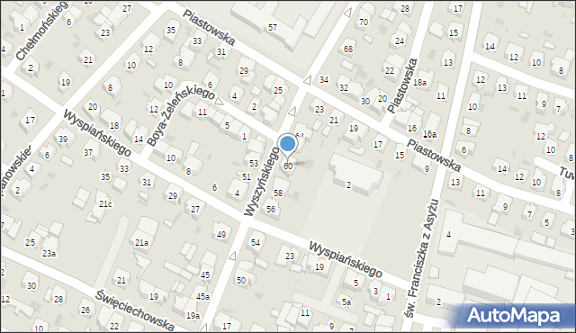 Leszno, Wyszyńskiego Stefana, ks. kard., 60, mapa Leszno