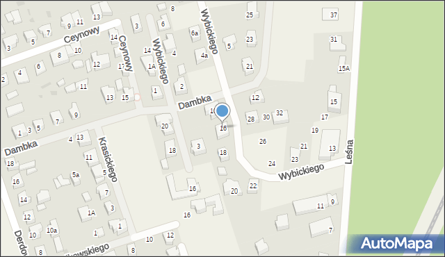 Leźno, Wybickiego Józefa, gen., 16, mapa Leźno