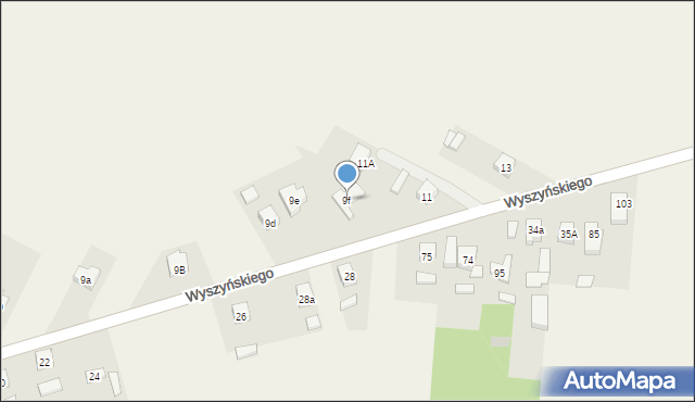 Licheń Stary, Wyszyńskiego Stefana, ks. kard., 9f, mapa Licheń Stary